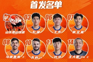山东泰山今日阵容,加油 